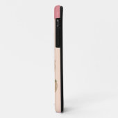 ピンク色の花を持つ月の女性 Case-Mate iPhoneケース (裏面/左)
