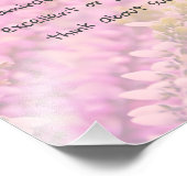 ピンク色の花を持つ美しい聖書の詩の引用文 フォトプリント            (角)