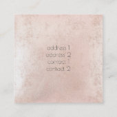 ピンク色の花を水色にする スクエア名刺 (裏面)