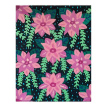 ピンク色の花を黒に