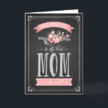 ピンク色の花を黒板に |母の日のカード カード<br><div class="desc">ピンク色の花を黒板に |母の日素朴カードお洒落と母の日カード。同様のアイテムが利用可能。</div>