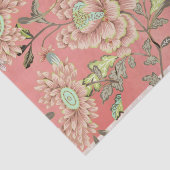 ピンク色の花オンコーラルバックグラウンドティッシュペーパー 薄葉紙 (詳細)