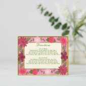 ピンク色の花カスタムの方向札 エンクロージャーカード (スタンド正面)