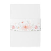 ピンク色の花サマーメドウ結婚ズ 招待状ベリーバンド (裏面例)