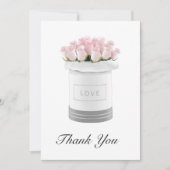ピンク色の花サンキューカード サンキューカード (正面)