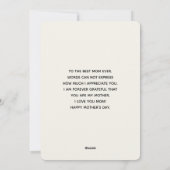 ピンク色の花ストライプが母の日 シーズンカード (裏面)