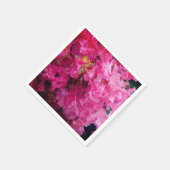 ピンク色の花パーティー スタンダードカクテルナプキン (角)