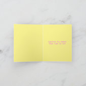 ピンク色の花ミニマルな方へイエロー カード (内部)