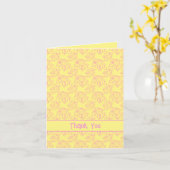 ピンク色の花ミニマルな方へイエロー カード (黄色い花)