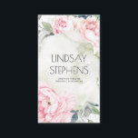 ピンク色の花ヴィンテージ水彩ニュートラエレガントル 名刺<br><div class="desc">赤面フローラヴィンテージ名刺</div>