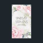 ピンク色の花ヴィンテージ水彩ニュートラエレガントル 名刺<br><div class="desc">赤面フローラヴィンテージ名刺</div>