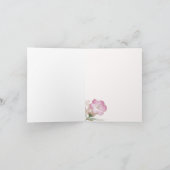 ピンク色の花悔やみや弔慰 カード (内部)