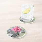 ピンク色の花柄のブロムリード コースター (側面)