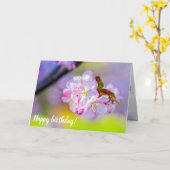 ピンク色の花素晴らしの球形桜 カード (黄色い花)