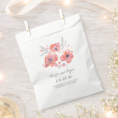 ピンク色の花結婚の色 フェイバーバッグ (クリップ留めされた状態)