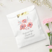 ピンク色の花結婚の色 フェイバーバッグ (封をした状態)