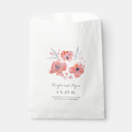 ピンク色の花結婚の色 フェイバーバッグ