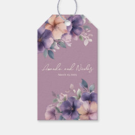 ピンク色の花結婚の贈り物ラベル ギフトタグ