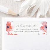 ピンク色の花結婚水色 ラベル (インサイチュ)