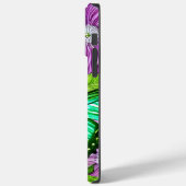 ピンク色の花緑の蝶 |名パーソナライズされた前 Case-Mate iPhoneケース (裏面 / 左)