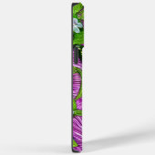 ピンク色の花緑の蝶 |名パーソナライズされた前 Case-Mate iPhoneケース (裏面 / 右)