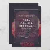 ピンク色の花美しい死 案内状 (正面/裏面)