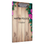 ピンク色の花茶色の木 クリップボード (右)