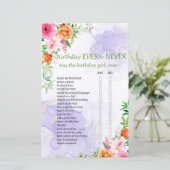 ピンク色の花誕生日は常に、またはゲームしない (スタンド正面)