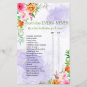 ピンク色の花誕生日は常に、またはゲームしない (正面)