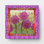 ピンク色の花3 2 フォトプラーク (正面)