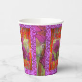 ピンク色の花3 2 紙コップ (左)