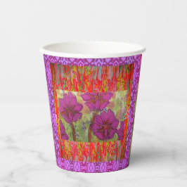 ピンク色の花3 2 紙コップ