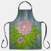 ピンク色の花 エプロン (正面)