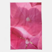 ピンク色の花 キッチンタオル (縦)