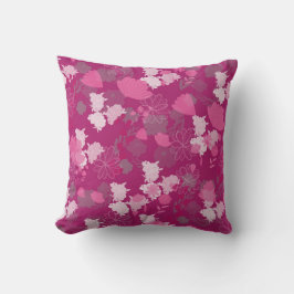 ピンク色の花 クッション