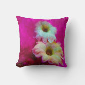 ピンク色の花 クッション (正面)