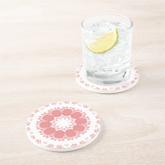 ピンク色の花 コースター (側面)