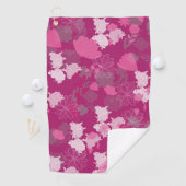 ピンク色の花 ゴルフタオル (インサイチュ)