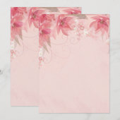 ピンク色の花 シーズンカード (正面/裏面)