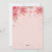 ピンク色の花 シーズンカード (裏面)