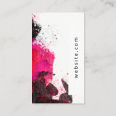 ピンク色の花 | ストロ芸術的ッ絵を描ク 名刺 (裏面)