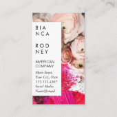 ピンク色の花 | ストロ芸術的ッ絵を描ク 名刺 (正面)