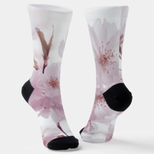 ピンク色の花 ソックス
