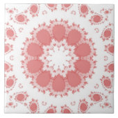 ピンク色の花 タイル (正面)