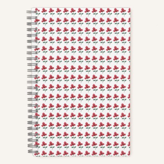 ピンク色の花 ノートブック (正面)