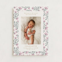 ピンク色の花 | ベビー出生届