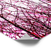 ピンク色の花 ポスター (角)