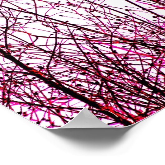 ピンク色の花 ポスター (角)