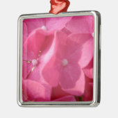 ピンク色の花 メタルオーナメント (左)