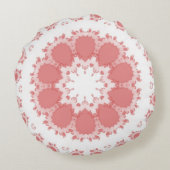 ピンク色の花 ラウンドクッション (裏面)